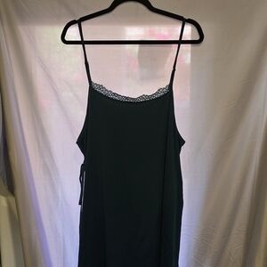 Amazon Women's Green Chemise with Lace Trim